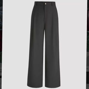 Black straight leg trousers